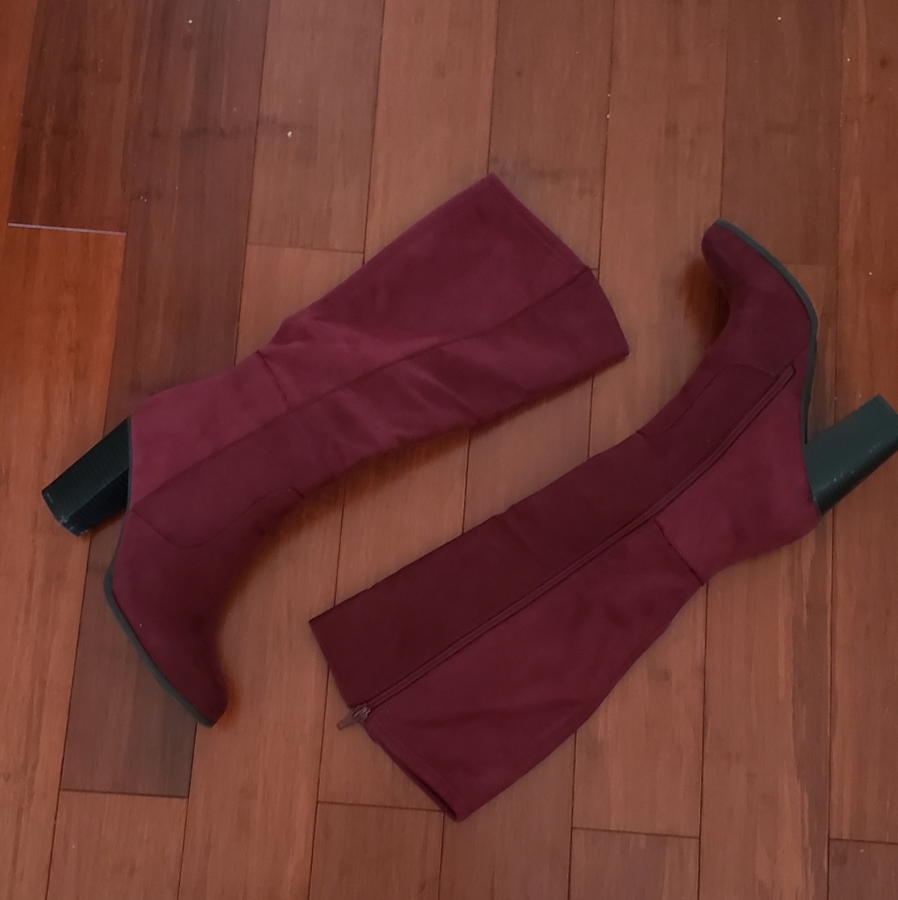 Suede Knee High Boots